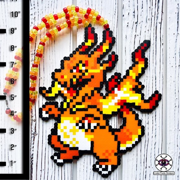 Gigantamax Charizard Perler Necklace - Picture 7 of 7